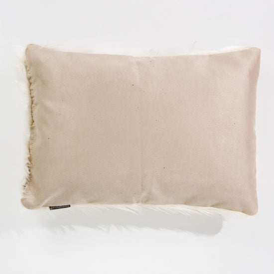 Rektangulær Putetrekk 35 x 50cm - Mongolsk Fuskepels Krem 02