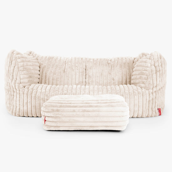 Ruben Sakkosekk Sofa - Ultrabehagelig Kord Krem 02