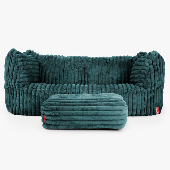 Ruben Sakkosekk Sofa - Ultrabehagelig Kord Mørketurkis 02