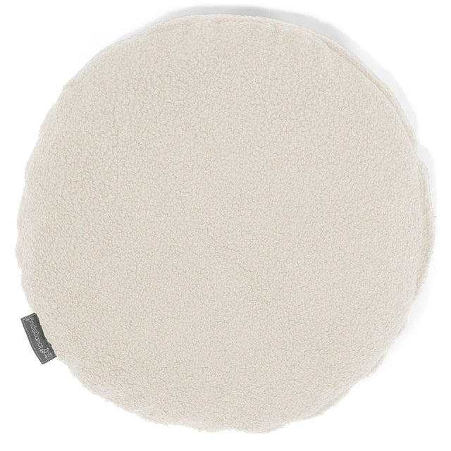 Rund Putetrekk 50cm - Bouclé Elfenben 01