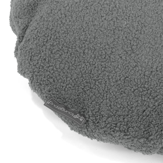 Rund Putetrekk 50cm - Bouclé Grå 02