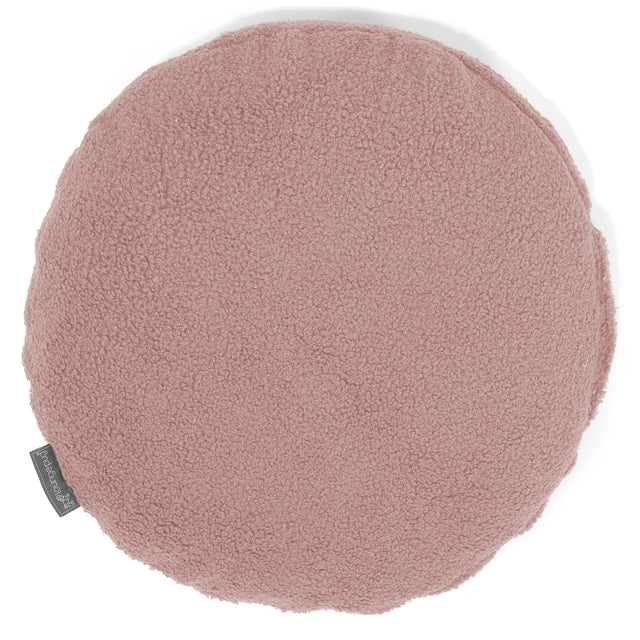 Rund Putetrekk 50cm - Bouclé Rosa 01