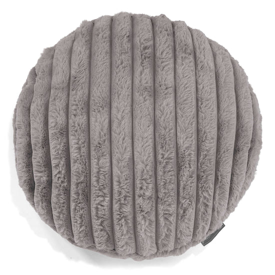 Rund Putetrekk 50cm - Ultrabehagelig Kord Grå 01
