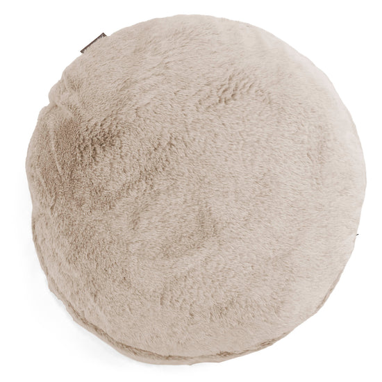 Rund Putetrekk 50cm - Kanin-fuskepels Gyllenbrun 01