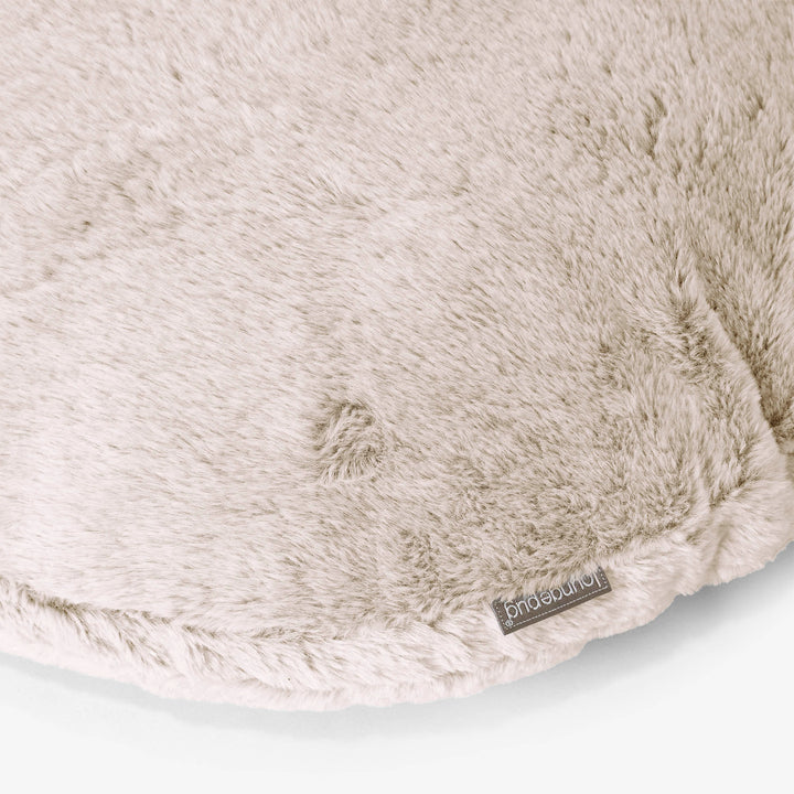 Rund Putetrekk 50cm - Kanin-fuskepels Gyllenbrun 02