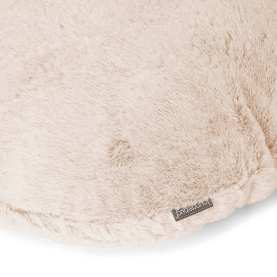 Rund Putetrekk 50cm - Kanin-fuskepels Hvit 02