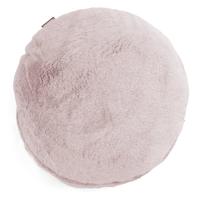 Rund Putetrekk 50cm - Kanin-fuskepels Støvete Rosa 01