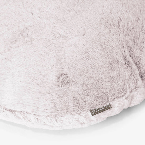 Rund Putetrekk 50cm - Kanin-fuskepels Støvete Rosa 02