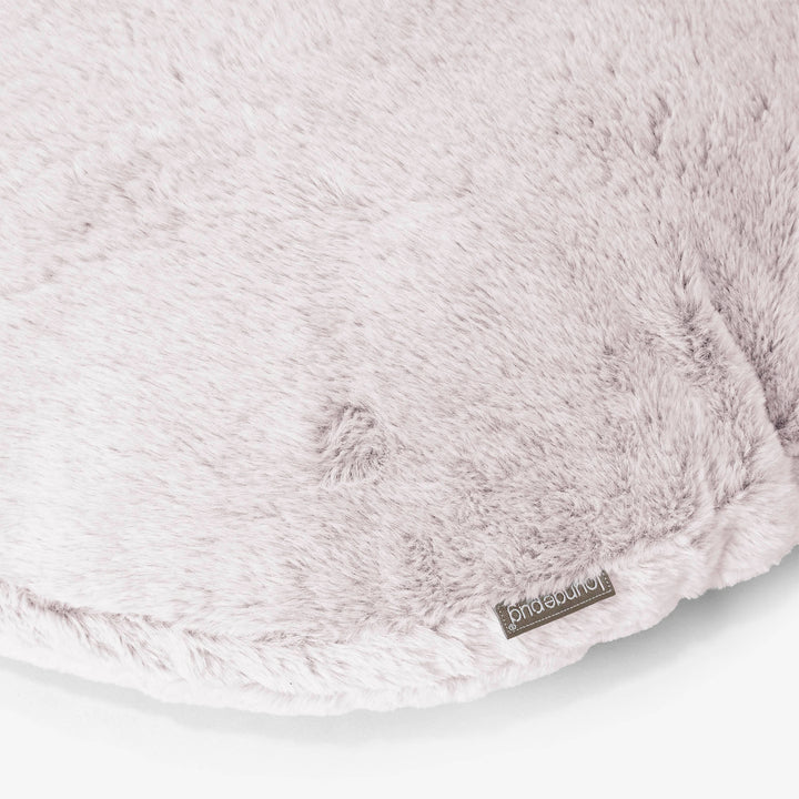 Rund Putetrekk 50cm - Kanin-fuskepels Støvete Rosa 02