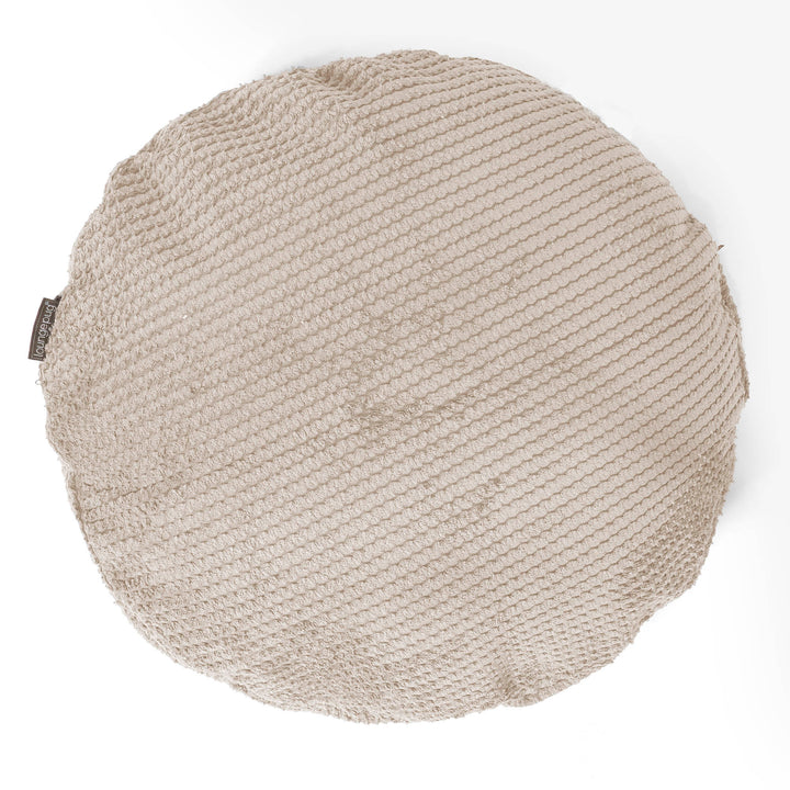 Rund Putetrekk 50cm - Pom-pom Elfenben 01