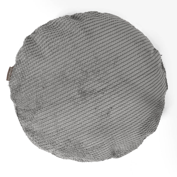 Rund Putetrekk 50cm - Pom-pom Koksgrå 01