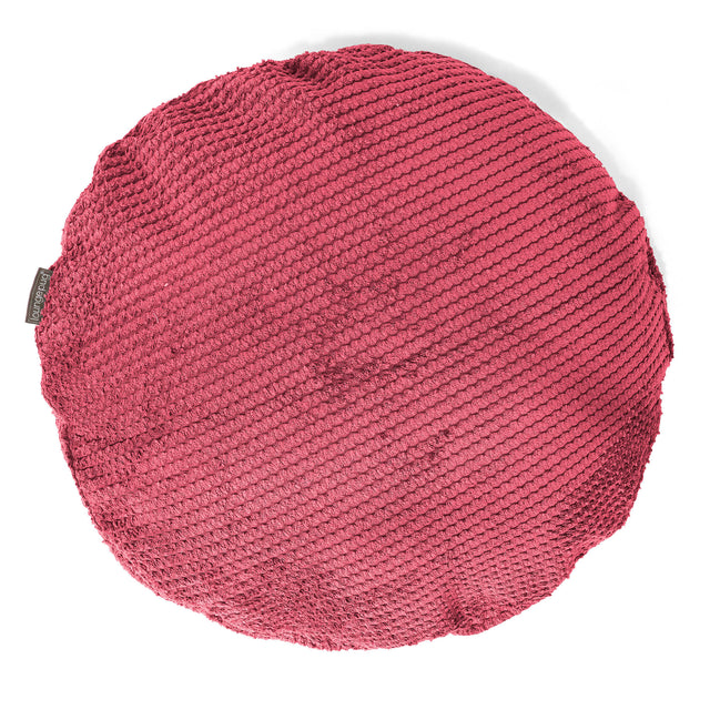 Rund Putetrekk 50cm - Pom-pom Pastellrød 01