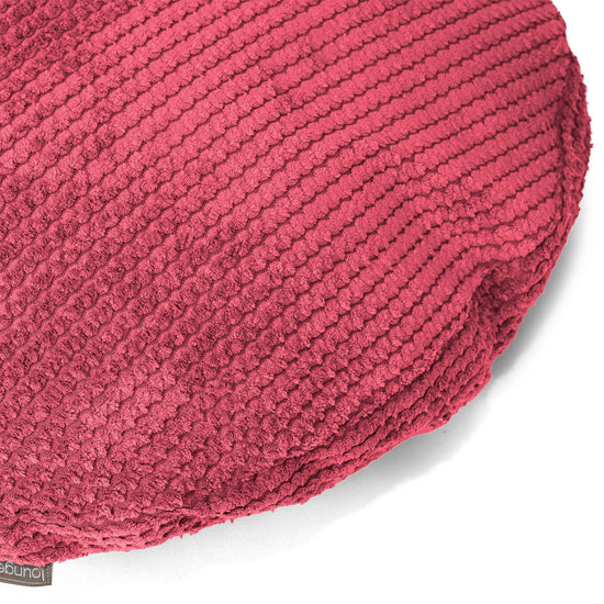 Rund Putetrekk 50cm - Pom-pom Pastellrød 02