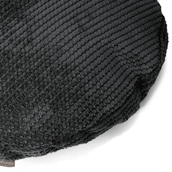 Rund Putetrekk 50cm - Pom-pom Svart 02