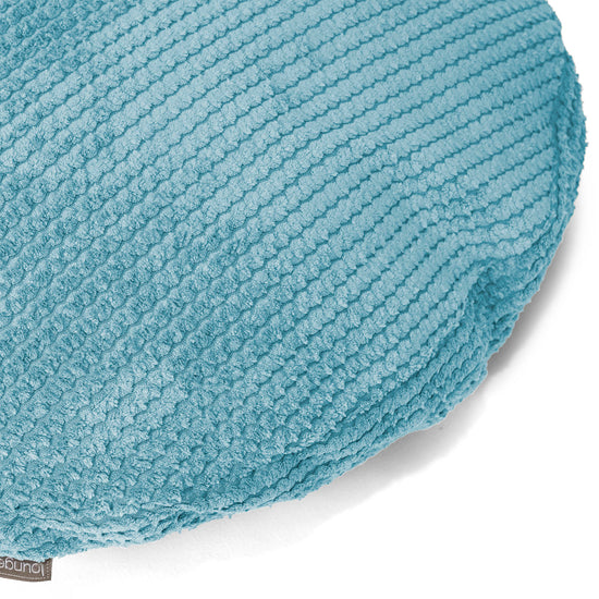 Rund Putetrekk 50cm - Pom-pom Turkis 02
