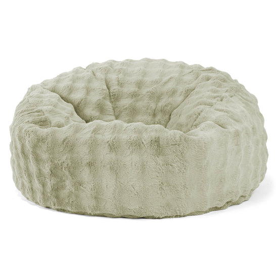 Saccosekk Sofa 'Mammut' - Falsk Pels Boble Salviegrønn 01
