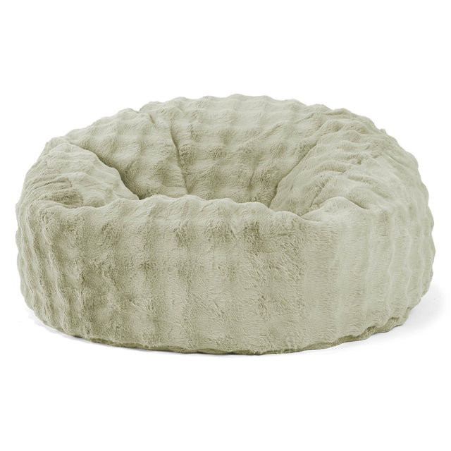 Saccosekk Sofa 'Mammut' - Falsk Pels Boble Salviegrønn 01
