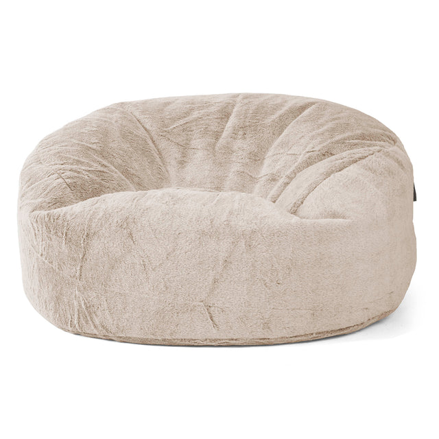 Saccosekk Sofa 'Mammut' - Kanin-fuskepels Gyllenbrun 01