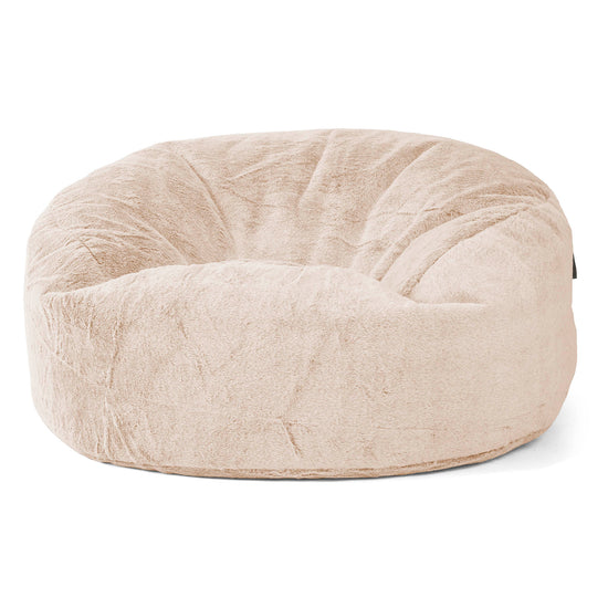 Saccosekk Sofa 'Mammut' - Kanin-fuskepels Hvit 01