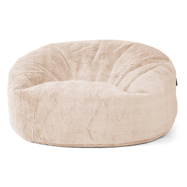 Saccosekk Sofa 'Mammut' - Kanin-fuskepels Hvit 01