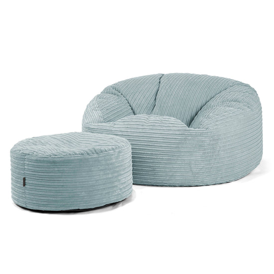 Saccosekk Sofa 'Mammut' - Kordfløyel Mintgrønn 02