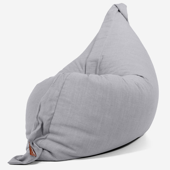 Saccosekk XXL - Linen Look Sølv 02