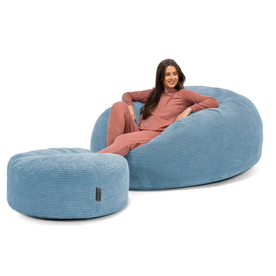 Sakkosekk Sofa 'Mega-Mammut' - Pom-pom Himmel 02