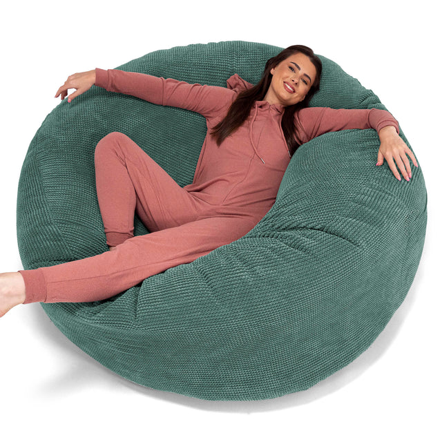Sakkosekk Sofa 'Mega-Mammut' - Pom-pom Mosegrønn 01