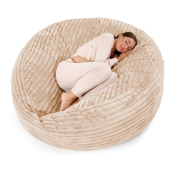 Sakkosekk Sofa 'Mega-Mammut' - Ultrabehagelig Kord Fersken