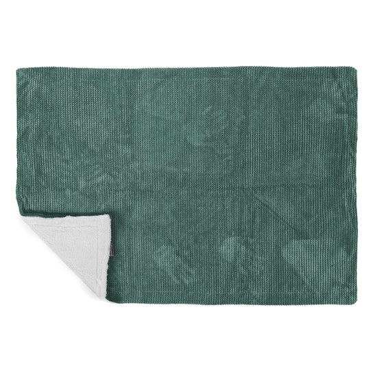 Sherpateppe - Pom-pom Mosegrønn 03