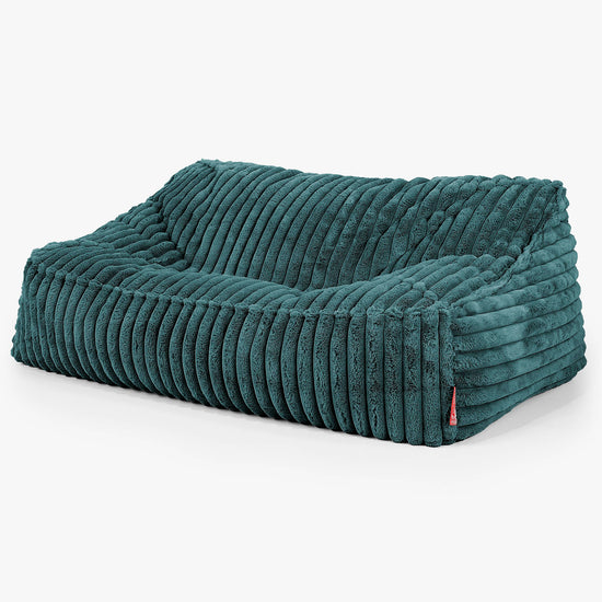 Sloucher Sakkosekk Sofa - Ultrabehagelig Kord Mørketurkis 01