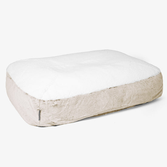 Sloucher Large-hundeseng - Kanin-fuskepels Gyllenbrun 01