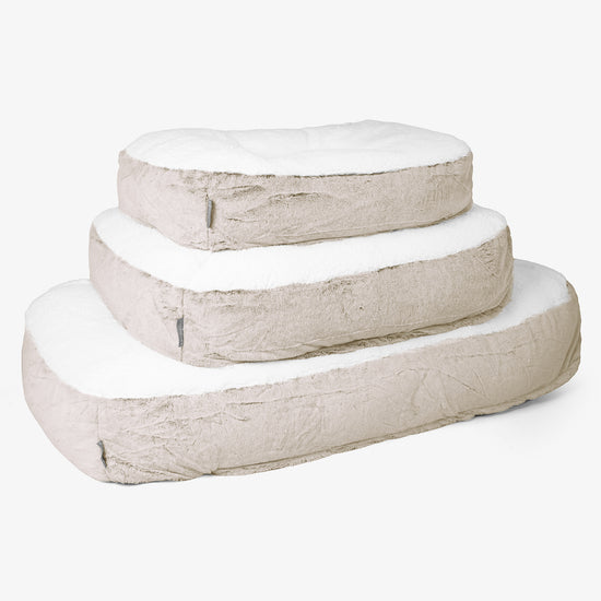 Sloucher Large-hundeseng - Kanin-fuskepels Gyllenbrun 02