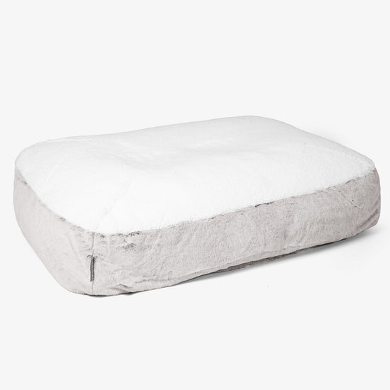 Sloucher Large-hundeseng - Kanin-fuskepels Lysegrå 01