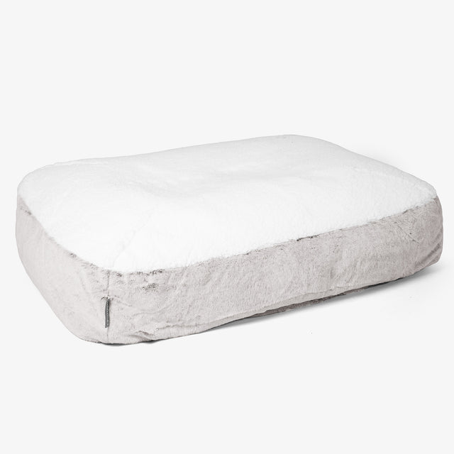 Sloucher Large-hundeseng - Kanin-fuskepels Lysegrå 01