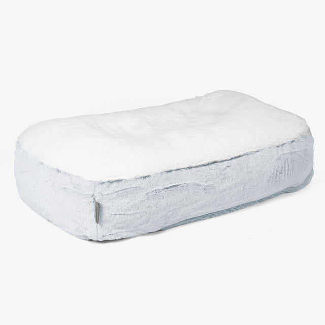 Sloucher Medium-hundeseng - Kanin-fuskepels Støvete Blå 01