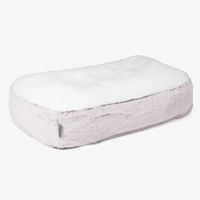 Sloucher Medium-hundeseng - Kanin-fuskepels Støvete Rosa 01