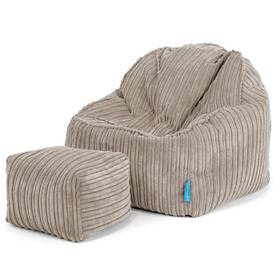 Sloucher Sakkosekk for Barn 2-6 år - Kordfløyel Mink 03