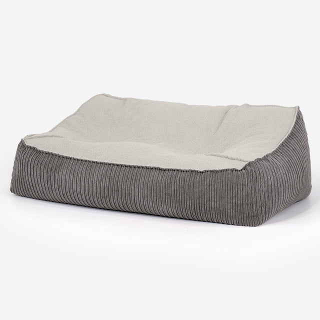 Sloucher Sakkosekk Sofa - Bouclé & Kordfløyel Grafitt 01
