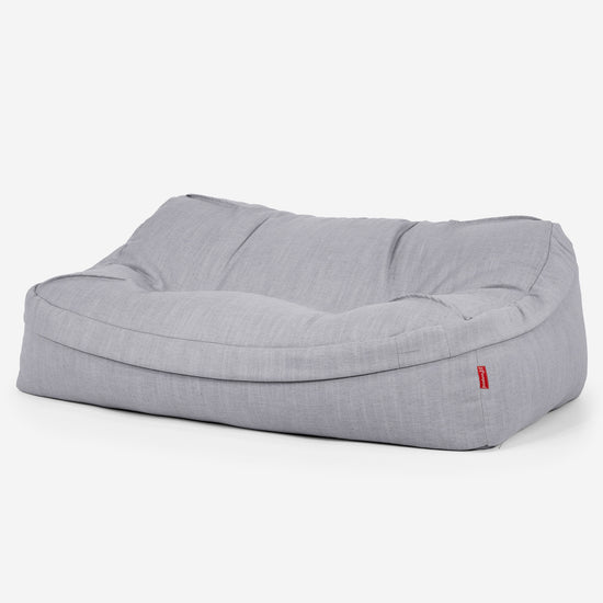 Sloucher Sakkosekk Sofa - Linen Look Sølv 01