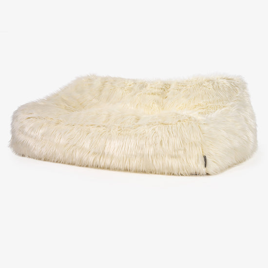 Sloucher Sakkosekk Sofa - Mongolsk Fuskepels Krem 01