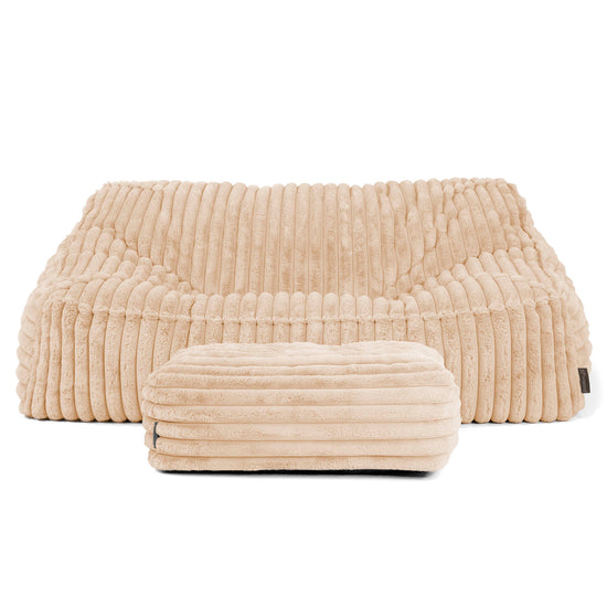 Sloucher Sakkosekk Sofa - Ultrabehagelig Kord Fersken 03