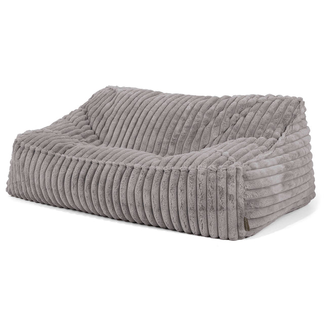 Sloucher Sakkosekk Sofa - Ultrabehagelig Kord Grå 01