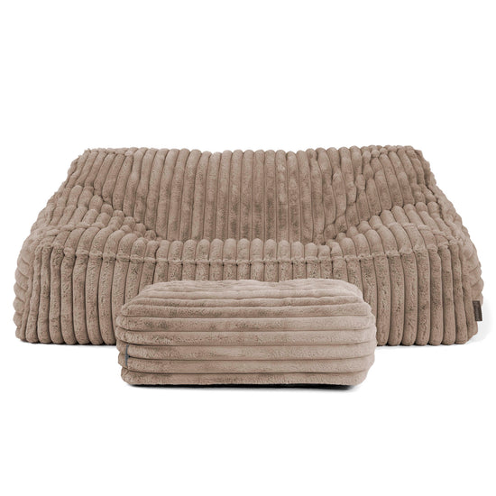 Sloucher Sakkosekk Sofa - Ultrabehagelig Kord Mink 03