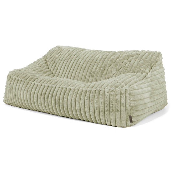 Sloucher Sakkosekk Sofa - Ultrabehagelig Kord Salviegrønn 01