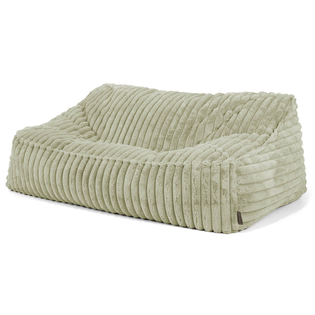 Sloucher Sakkosekk Sofa - Ultrabehagelig Kord Salviegrønn 01