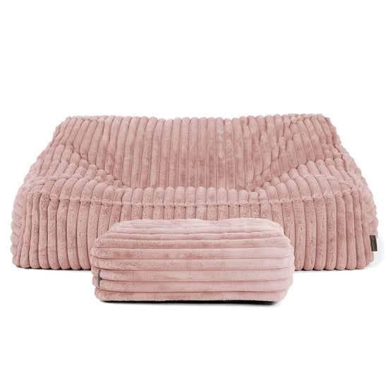 Sloucher Sakkosekk Sofa - Ultrabehagelig Kord Støvete Rosa 03