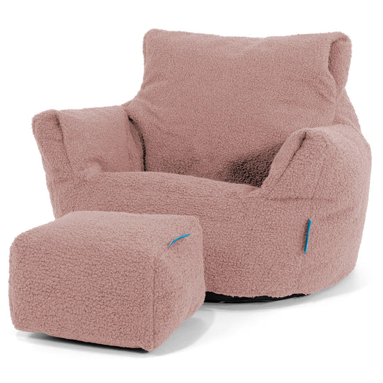Småbarnestol Saccosekk 1-3 år - Bouclé Rosa 02