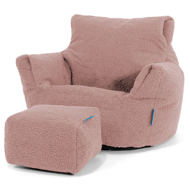 Småbarnestol Saccosekk 1-3 år - Bouclé Rosa 02