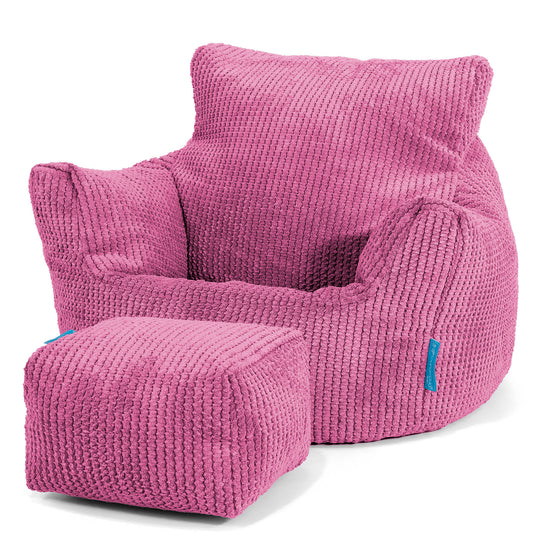 Småbarnestol Saccosekk 1-3 år - Pom-pom Rosa 02
